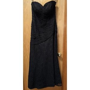 Mori Lee By Madeline Gardner Black Lace Elegant ￼Prom ￼Bridesmaid ￼Dress ￼